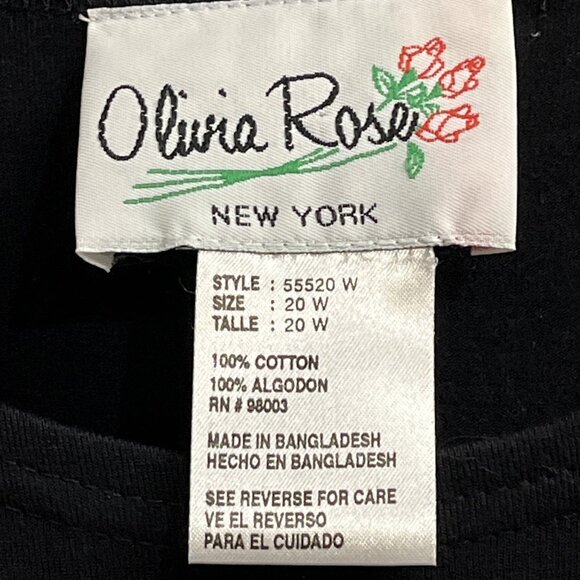 Vintage Olivia Rose Dress Women 20W Black Maxi T Shirt Zebra Print Modest Church - Picture 5 of 9